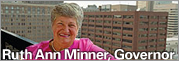 Photo: Governor Ruth Ann Minner with Wilmington Skyline