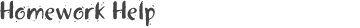 Header: Homework Help